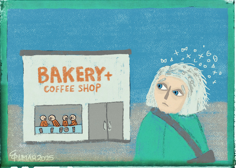 Drawing: I visit the coffee shop
